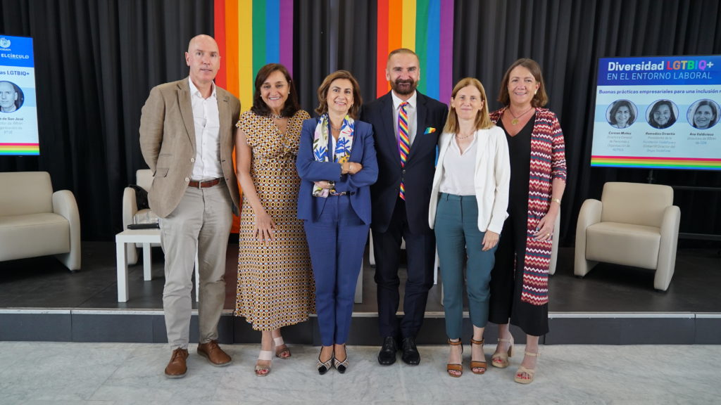 Jorge de San José (RTVE), Remedios Orrantia (Vodafone), Carmen Munñoz (Repsol), Euprepio Padula (Padula&Partners), Ana Valdivieso (GSK) y Tatiana Espinosa de los Monteros (Telefónica)